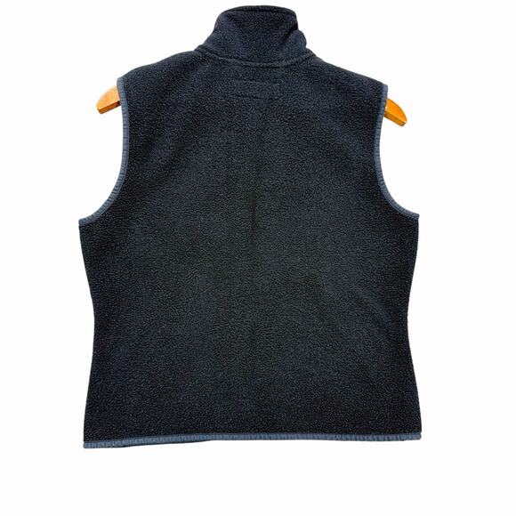 Abercrombie & Fitch Womens Navy Blue Fleece Vest M Full Zip Embroidered Logo - Picture 6 of 7